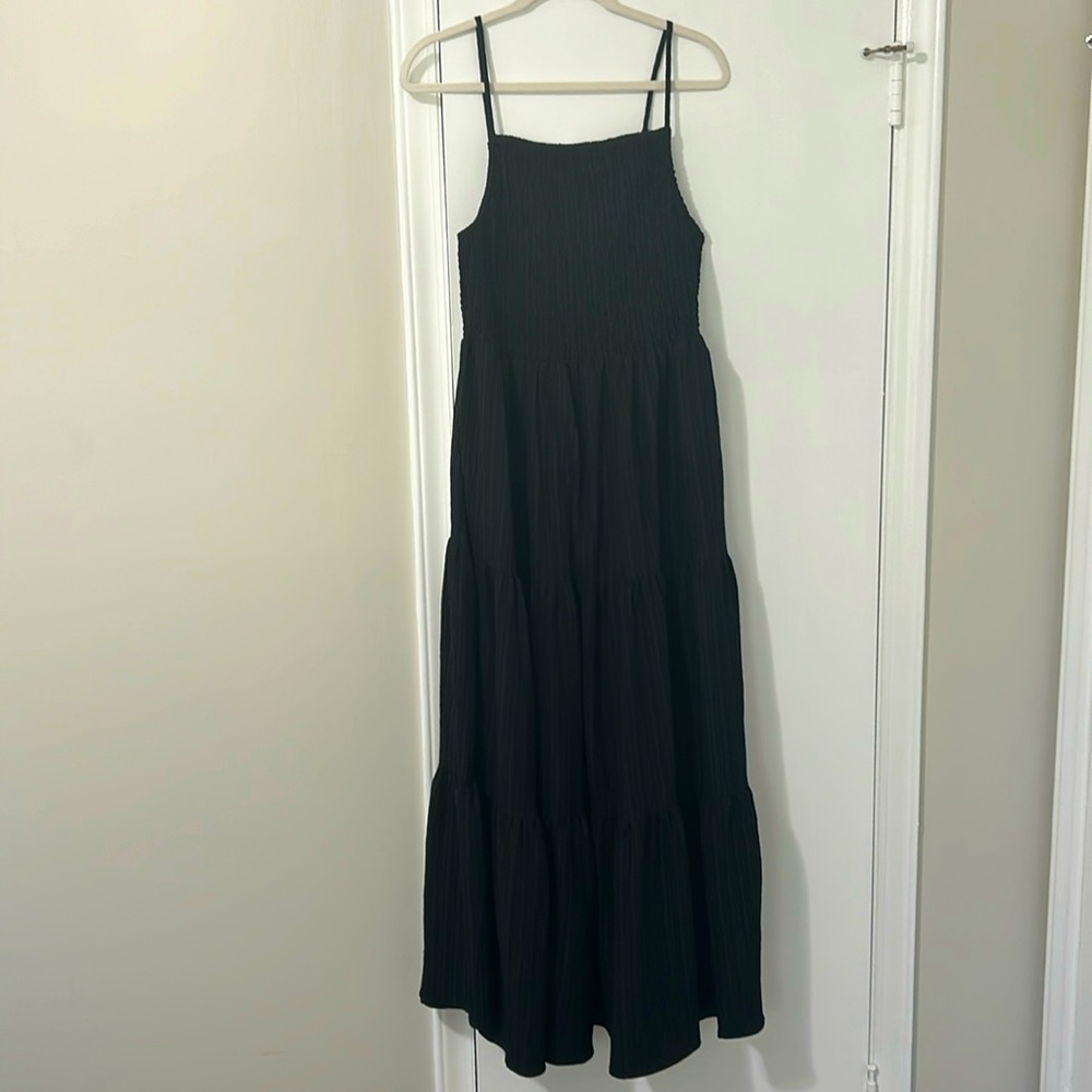 Maxi Dress with Tiered Peasant skirt